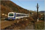 4020 227 fhrt als R 2961 von Payerbach Reichenau nach Mrzzuschlag. 
Mrzzuschlag 19_11_2011