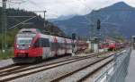 Die ganze Woche über war ein Werbetalent der ÖBB zwischen Innsbruck und Garmisch-Partenkirchen im Einsatz.