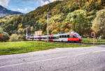 4024 116-8 fährt als S1 4252 (Lienz - Friesach) kurz vor dem Bahnhof Möllbrücke-Sachsenburg vorüber.