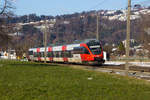 4024 027-7  Bludaz  als REX Richtung Dornbirn bei Schwarzach. 13.2.18