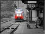 Was kommt da ???   E-Triebwagen 4024 Talent fhrt in den Bahnhof St.Michael in der Steiermark ein 02.06.2007