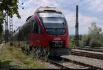 4024 096-2 (Bombardier Talent) der S-Bahn Vorarlberg (ÖBB) als S1 nach Bludenz (A) befährt den Bahndamm ihres Startbahnhofs Lindau Hbf.