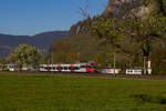 4024 126-7 im Vorarlberger Frühling zwischen Dornbirn und Hohenems. 15.4.20