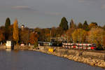 4024 089-7 aus Vorarlberg kommend mit dem Alex (223 067) aus dem Allgäu. Lindau Bahndamm. 30.10.20