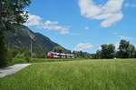 4024 123-4  Schloss Porcia - Spittal an der Drau  als REX 5345 (Brennero/Brenner - Kufstein) kurz vor dem Zielbahnhof bei Schaftenau.