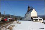 Bei diesem Bild mchte ich betonen das ich es nicht wegen des Triebwagens (4024 005) geschossen habe sonder wegen des Motivs, mit der Walburgakirche Kirche nahe St.Michael. Ich finde es bis heute noch sehr schade dass zu dem Zeitpunkt als ich dort war kein gscheiter Zug vorbeikam. 17.02.2010