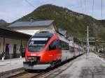 4024 050 als R3414 Attnang-Puchheim > Obertraun-Koppenbrllerhhle bei Ausfahrt aus Bad Ischl; 13.10.2012