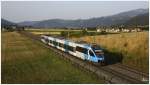 Rhapsody in Blue IX - 4024 120  S-Bahn Steiermark  fhrt als R 4221 von Bruck an der Mur nach Unzmarkt.
St.Margarethen 6.8.2013