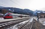 Hier nochmal ein Nachschuss:
4024 113-5 als S1 4233 (Friesach - Lienz), am 4.3.2016 bei der Einfahrt in Greifenburg-Weißensee.