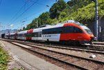 Nachschuss vom 4024 026-9 bei der Einfahrt in den Bahnhof Feldkirch.
