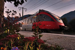 4024 112-7 hält als S1 4262 (Lienz - Villach Hbf) an der Haltestelle Berg im Drautal. Aufgenommen am 29.9.2016.