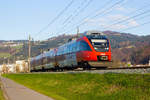 4024-023-6 verlässt den Bhf. Haselstauden in Richtung Dornbirn. 28.11.16