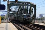 4061.13 auf der Fahrt als SLP 14501 von Wien Franz-Josefs-Bahnhof-Grtelbrcke (Wfg)nach Wien Praterstern (Nw) hier bei der berfahrt der Nordbahnbrcke und in krze auch Durchfahrt der Haltestelle