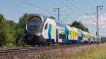 Ein chinesischer Elektrotriebzug 'Panda' der �sterreichischen WESTBAHN in Freilassing, am 11. Juli 2026.