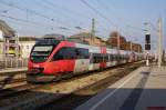 4124 011 und 4124 008  VOR  fahren gemeinsam als S-Bahn 29607, der Linie S9 von Wolkersdorf nach Leobersdorf. Wien Meidling, 25.10.2012