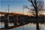 Frühmorgens auf der Stadlauer Ostbahnbrücke II, Cityjet BR 4744 als S80 Richtung Wien-Hauptbahnhof, März 2020  