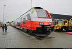 4746 049 (Siemens Desiro ML) ÖBB, bezeichnet als Cityjet eco, steht auf dem Gleis- und Freigelände der Messe Berlin anlässlich des  Tags des Eisenbahners  im Rahmen der Publikumstage