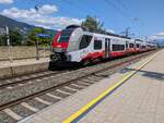 ÖBB Cityjet Triebzug 4748 032/4748 532 in Richting Innsbruck im Bf Rattenberg-Kramsach am 23. Juli 2025.
