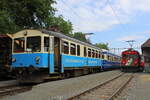 NbiK-Sonderfahrt in Feldbach Landesbahn. 4920 001 + 6546 210 + 4042 001 und 4920 002 am 23.5.2022 
Das Foto wurde nicht im Gefahrenbereich gemacht.