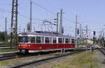 ET 22136/236 bei der Ausfahrt aus Lambach Lokalbahn am 31.5.22.