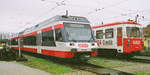 03.11.2002, Österreich,	Eferding bei Linz,Triebzüge 22 155 und 22 142 der Linzer Lokalbahn