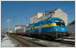 1116 029 -  Schweden  - bespannte am 10.1.2008 die RoLa 41407 von Wels nach Marburg bis zur slowenischen Grenze in Spielfeld-Stra. Die Aufnahme zeigt den Zug bei der Ausfahrt aus dem Grazer Hauptbahnhof. (18mm (27 mm KB) Aufnahme). Ja, ihr seht richtig. Auf dieser RoLa war kein einziger LKW.