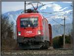 Teleaufnahme der EM-Lok 1116 031 Trkei welche mit einem Gterzug in Richtung Zeltweg fhrt.