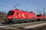 Die 1116 031  EM-Lok Trkei  pausiert am 6.03.08 in Mnchen Nord Rbf