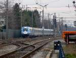 Im Verbund mit MAV 1047 bringt am 09.12.2007 1116 007 den Eurocity 46  Ignaz Semmelweis  nach Wien Westbahnhof.