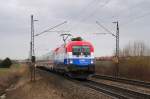 1116 041 (EM - Niederlande) mit IC 2201 bei Hattenhofen (27.03.2008)