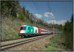 Ein ziemlich seltener Gast im Aichfeld ist die EM Lok 1216 004 Italien die mit dem IC 533 von Wien Sd nach Villach fhrt.