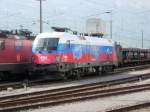 Die 1116 EM-Russland steht in Buchs/SG und wartet auf ihren Gterzug Richtung Hall in Tirol.
