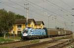 Um  den Griechen  1116 007-4 zu erwischen, mute ich meinen Urlaub an der Westbahn etwas ausdehnen. Hier verlt er mit einem Gterzug von Hegyeshalom kommend den Bahnhof Parndorf (25.07.2008) *Dafr konnte ich auch die Gummistiefel gegen die Badehose tauschen*