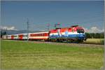 EM-Lok 1116 108 fhrt mit R 4212 von Zeltweg nach Bruck an der Mur.