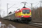 Die spanische EM Lok 1116 232 mit EC 113 am 08.03.2009 in Haar (bei Mnchen).