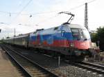 1116 084-3 (EM-Lok  Russland) mit EC 113 von Frankfurt(Main)Hbf nach Klagenfurt.Am 04.06.09 beim Halt in Bensheim.