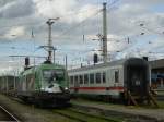 Die 1116 264 (Euromotion) am 01.05.2008 bei einer Rangierfahrt in Salzburg Hbf. 