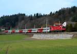 1116 031  EM-Trkei  mit einem REX nach Linz Hbf am 31.03.2009 unterwegs bei Wernstein am Inn.