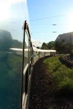 Blick auf den D 315 am 05.06.12 in der Kurve von Mllern auf der Karawankenbahn.