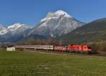 1116 143 + 1116 138 mit OIC 867 (Bregenz-Wien West) am 01.12.2013 bei Flaurling.