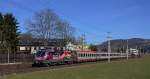 ÖBB 1116 180  Eurovision-Songcontest  mit IC 542 von Wien Westbhf. nach Innsbruck Hbf, bei Salzburg Süd am 08.03.2015