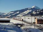 Wendezug nach Innsbruck bei Kirchberg in Tirol.20.01.2010