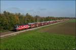 1116.138 mit Laes GAG 49481 (Bpa-Sd) beladen mit Skoda am 19.10.14 bei Ebenfurth.