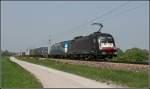 Das zweite Mal an diesem Tag l�sst sich ES64U2 061 nach Unter Waltersdorf fotografieren. Im Schlepp hat sie nicht nur 1216 921 sondern auch den STEC 41143 von Passau bis Ebenfurth. Von dort an �bernimmt die GySEV/ROeEE den Zug f�r LTE.