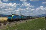 PKP Cargo 189 153 & 189 154 rollen mit dem Containerzug 42089 (Breclav -Villach) durch das sommerliche Aichfeld.  
Zeltweg 19.7.2013