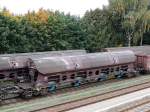 Tadns 31810838399-9 ist entladen und steht am Rieder Bahnhof mit G68807 zur Abfahrt bereit; 121010