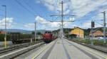 Die heuer besonders hohe Nachfrage an Holztransporten fordert mittlerweile bis zu 2 Zugpaare w�chentlich mit Rungenwagen.