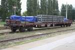 ÖBB Rns-z 31 81 3504 448-1 am 06.August 2010 in Jedlersdorf. Der Wagen wurde zum Transport von Kabelbäumen div. Schienenfahrzeuge adaptiert.