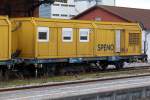  Speno-Wagen  im  Bahnhof Plattling 27.02.2016