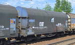 Drehgestell-Flachwagen für Coiltransporte mit Schiebeplane aus Österreich von  Rail Cargo Wagon - Austria GmbH mit der Nr.